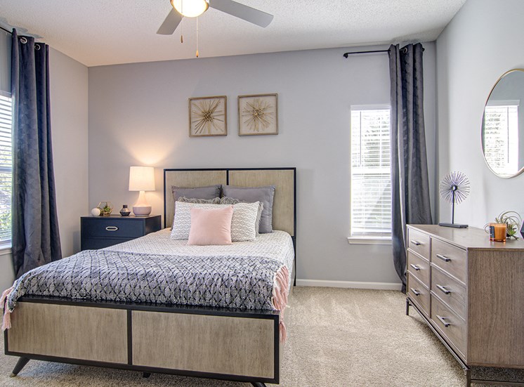 Bedroom With Expansive Windows at STONEGATE, Birmingham, AL, 35211